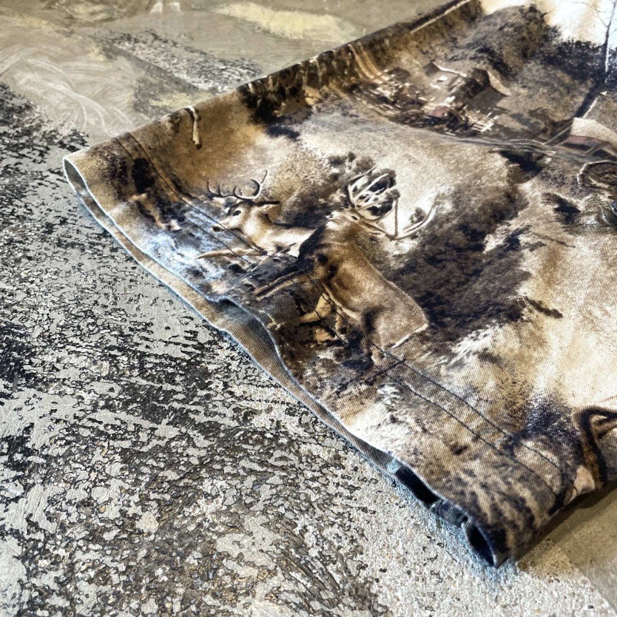 画像9: ALL OVER DEER GRAPHIC PATTERN S/S SHIRT / Mens L (9)