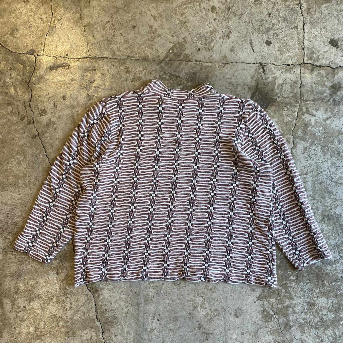 画像2: ALL OVER PATTERN EMBOSS L/S TOPS /  Ladies M (2)