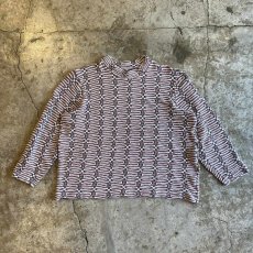 画像1: ALL OVER PATTERN EMBOSS L/S TOPS /  Ladies M (1)