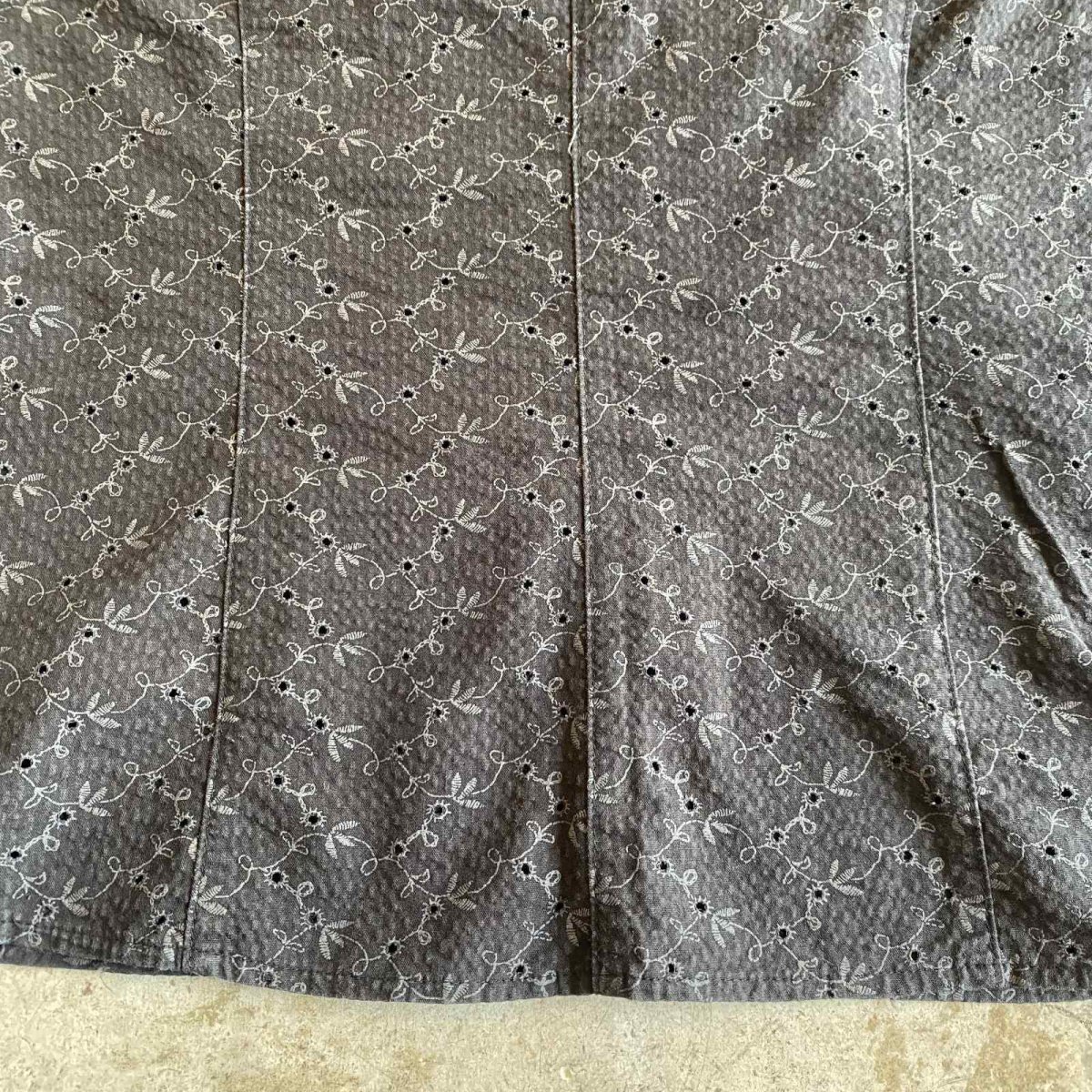 画像10: FLORAL EMBROIDERY PUNCHING FRILL DESIGN N/S TOPS / Ladies M (10)