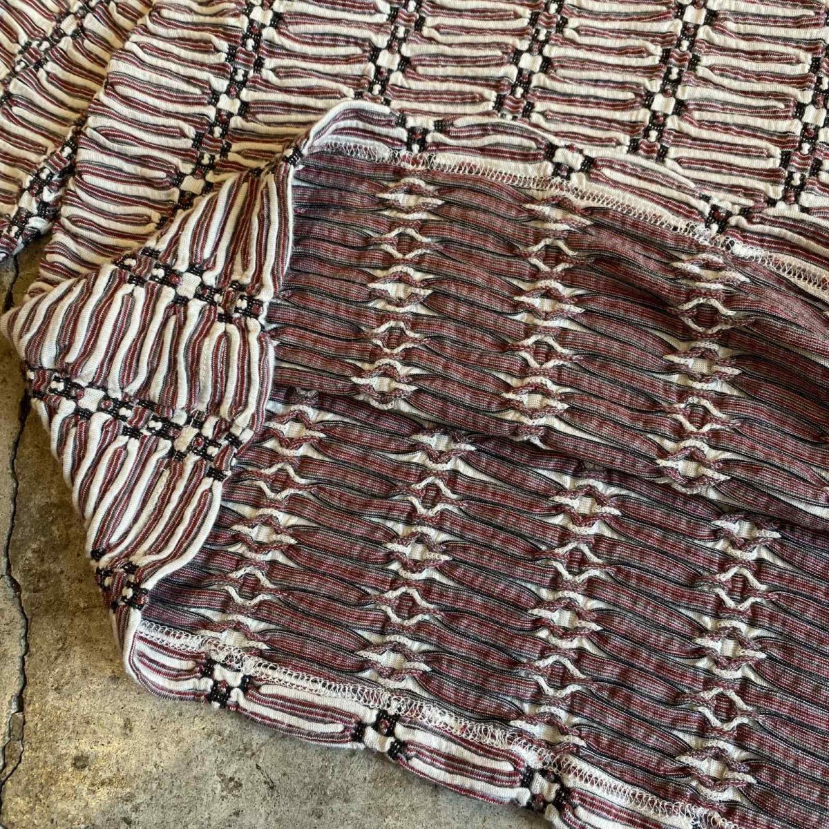 画像7: ALL OVER PATTERN EMBOSS L/S TOPS /  Ladies M (7)