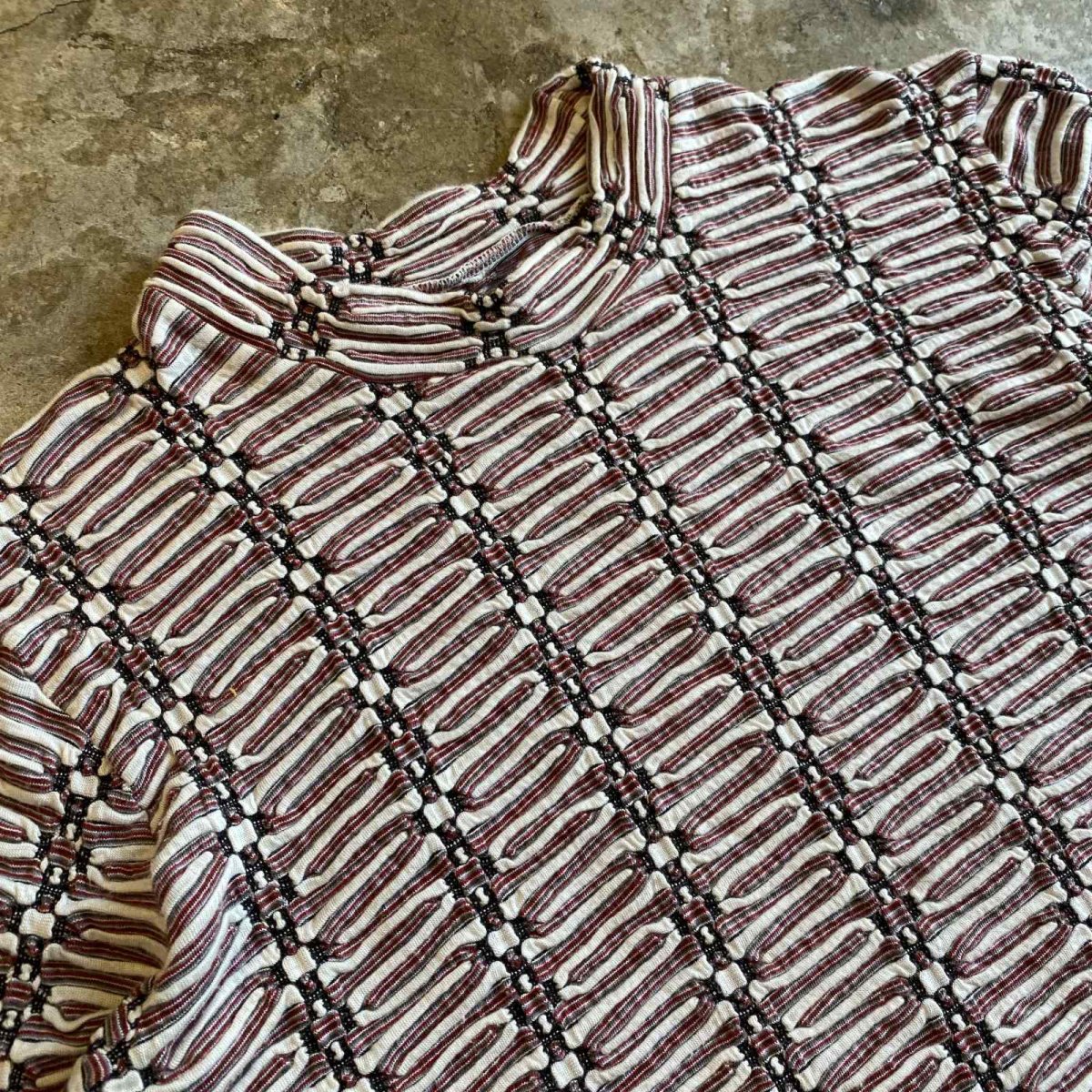 画像3: ALL OVER PATTERN EMBOSS L/S TOPS /  Ladies M (3)