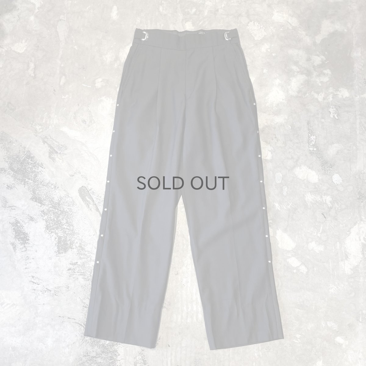 画像1: 【CALVIN KLEIN】SIDE LINE STUDS DECORATIVE BLACK COLOR SLACKS / W28~W34 (1)