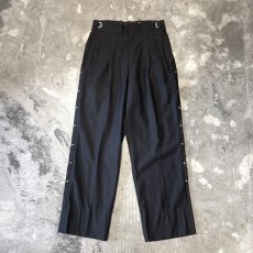 画像1: 【CALVIN KLEIN】SIDE LINE STUDS DECORATIVE BLACK COLOR SLACKS / W28~W34 (1)
