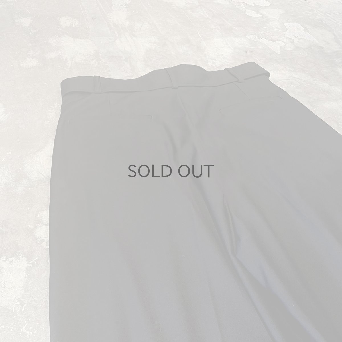 画像9: 【WONDERGROUND】DESIGN TUCK WIDE SILHOUETTE BELTED SLACKS / BLACK / OS (9)