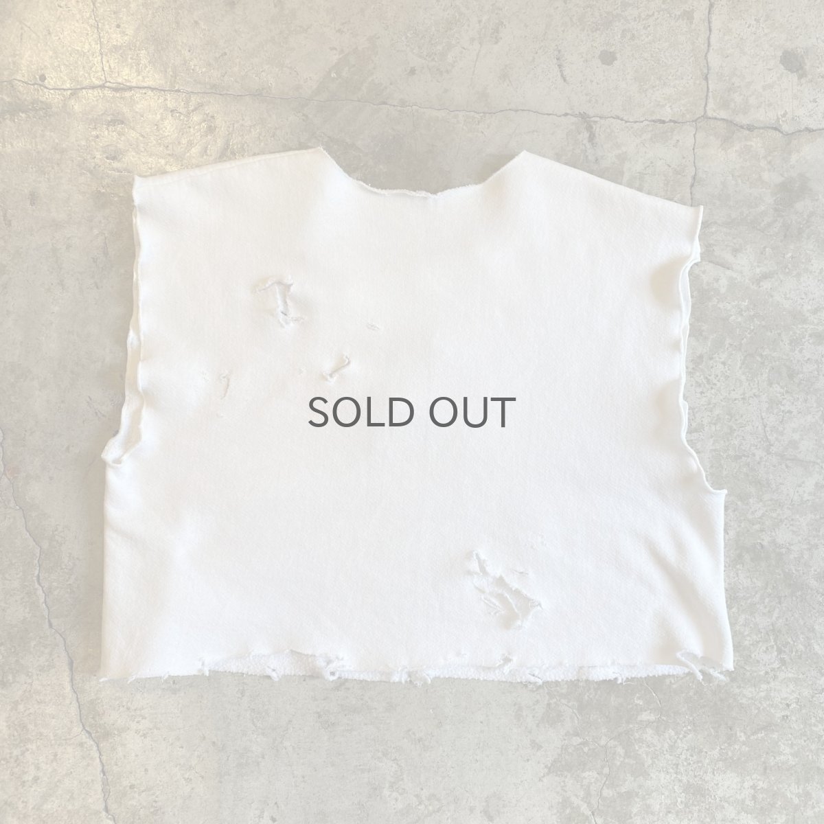 画像2: FRONT "NEW YORK" LOGO EMBROIDERY CRASH DAMAGE DESIGN S/S SWEAT / Ladies L  (2)