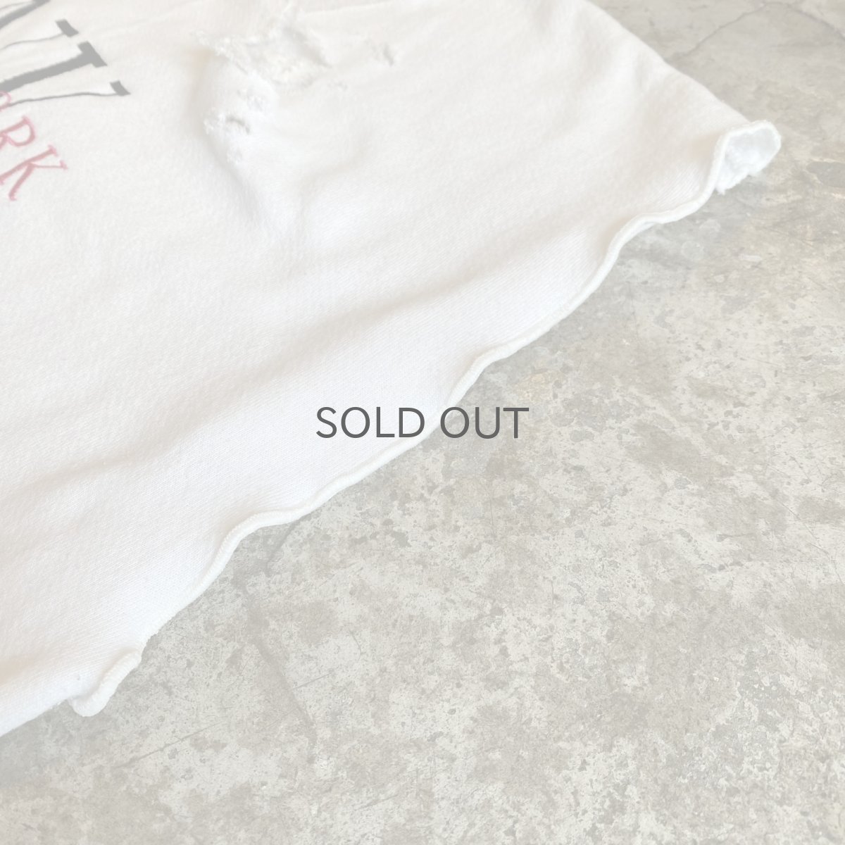 画像8: FRONT "NEW YORK" LOGO EMBROIDERY CRASH DAMAGE DESIGN S/S SWEAT / Ladies L  (8)