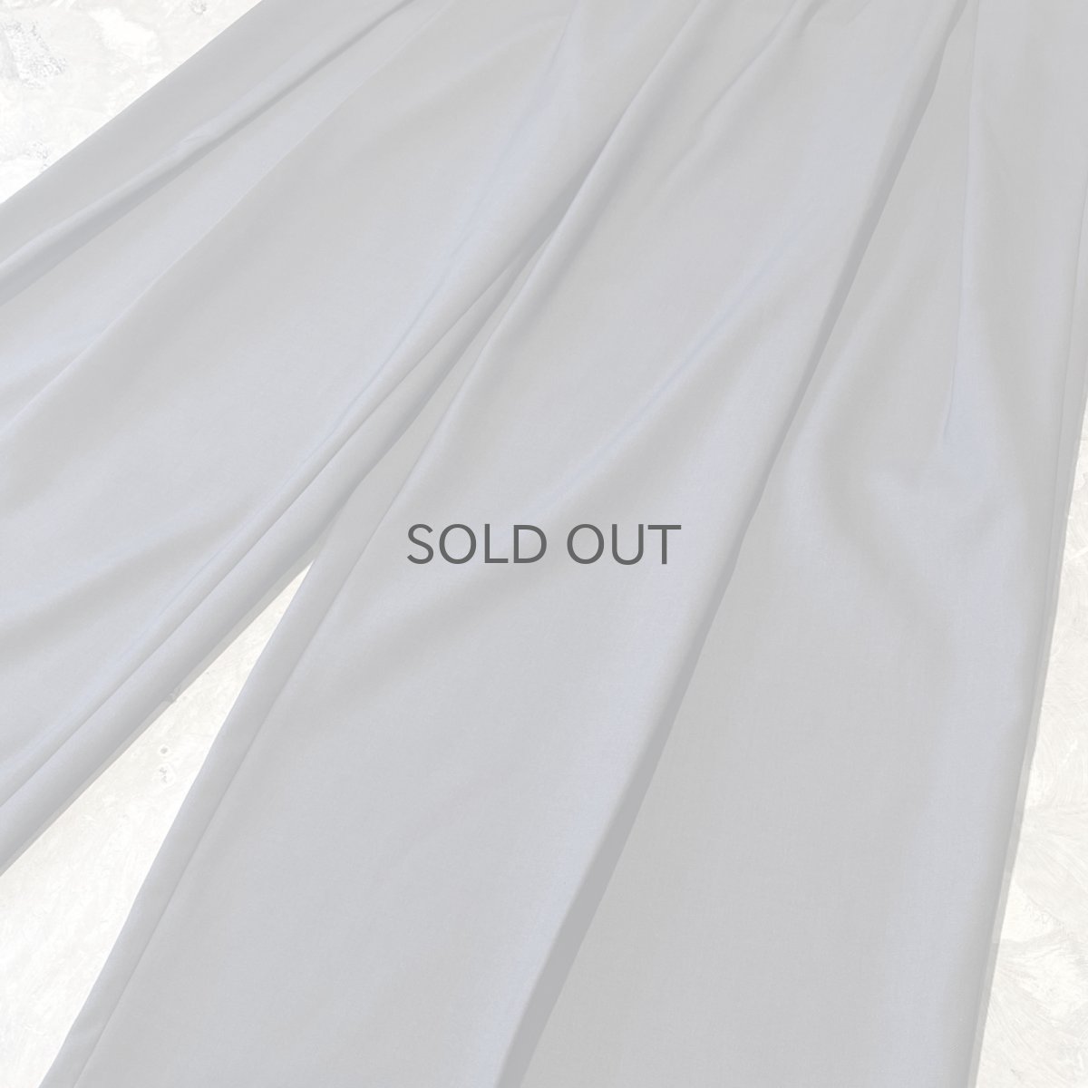 画像6: 【WONDERGROUND】DESIGN TUCK WIDE SILHOUETTE BELTED SLACKS / GRAY / OS (6)