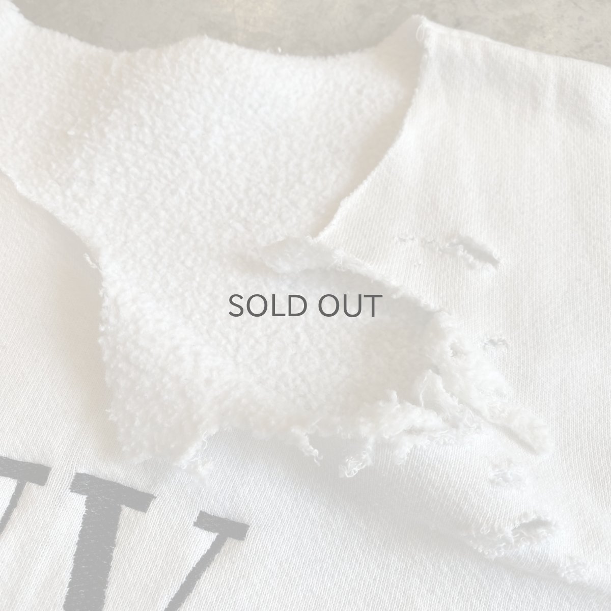 画像5: FRONT "NEW YORK" LOGO EMBROIDERY CRASH DAMAGE DESIGN S/S SWEAT / Ladies L  (5)