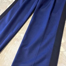 画像6: SIDE BLACK LINE COLOR STRAIGHT SILHOUETTE SLACKS / W32 (6)