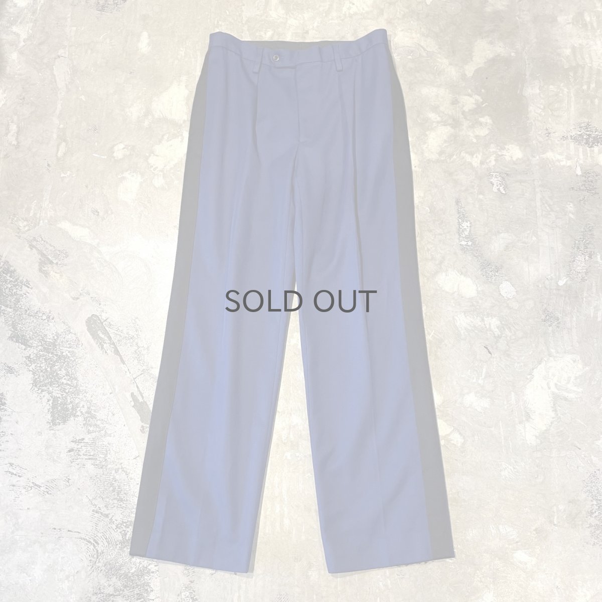画像1: SIDE BLACK LINE COLOR STRAIGHT SILHOUETTE SLACKS / W32 (1)