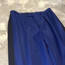 画像3: SIDE BLACK LINE COLOR STRAIGHT SILHOUETTE SLACKS / W32 (3)