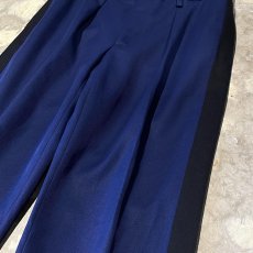 画像4: SIDE BLACK LINE COLOR STRAIGHT SILHOUETTE SLACKS / W32 (4)