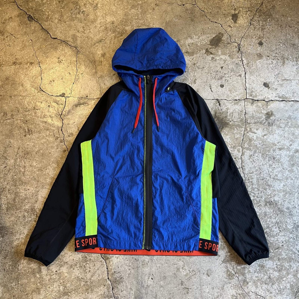 画像1: 【NIKE SPORTS】BACK PRINT DESIGN BI COLOR ZIP UP HOODIE TRACK JACKET / Ladies M (1)