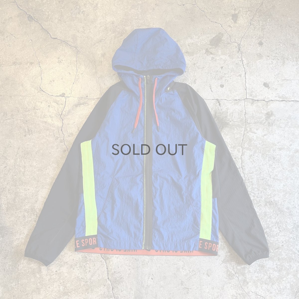 画像1: 【NIKE SPORTS】BACK PRINT DESIGN BI COLOR ZIP UP HOODIE TRACK JACKET / Ladies M (1)