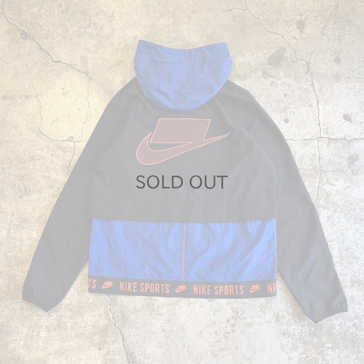 画像2: 【NIKE SPORTS】BACK PRINT DESIGN BI COLOR ZIP UP HOODIE TRACK JACKET / Ladies M (2)