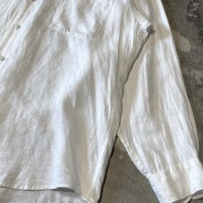 画像6: WHITE COLOR LINEN L/S SHIRT / Mens L (6)