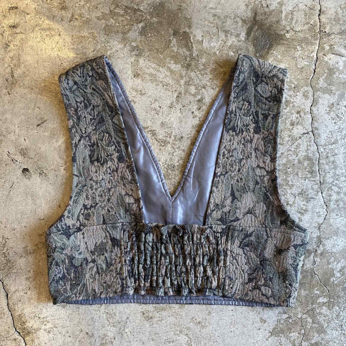 画像2: FLORAL PATTERN GOBELIN BUSTIER DESIGN VEST / Ladies M (2)