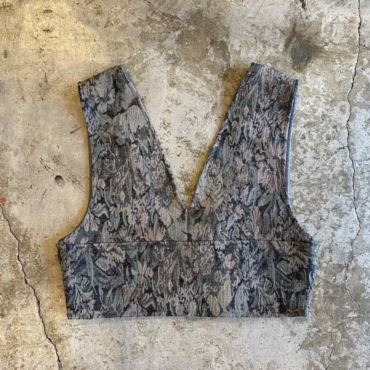 画像1: FLORAL PATTERN GOBELIN BUSTIER DESIGN VEST / Ladies M (1)