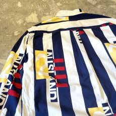 画像9: 90's【NAUTICA】ALL OVER STRIPE PATTERN L/S SHIRT / Mens L (9)
