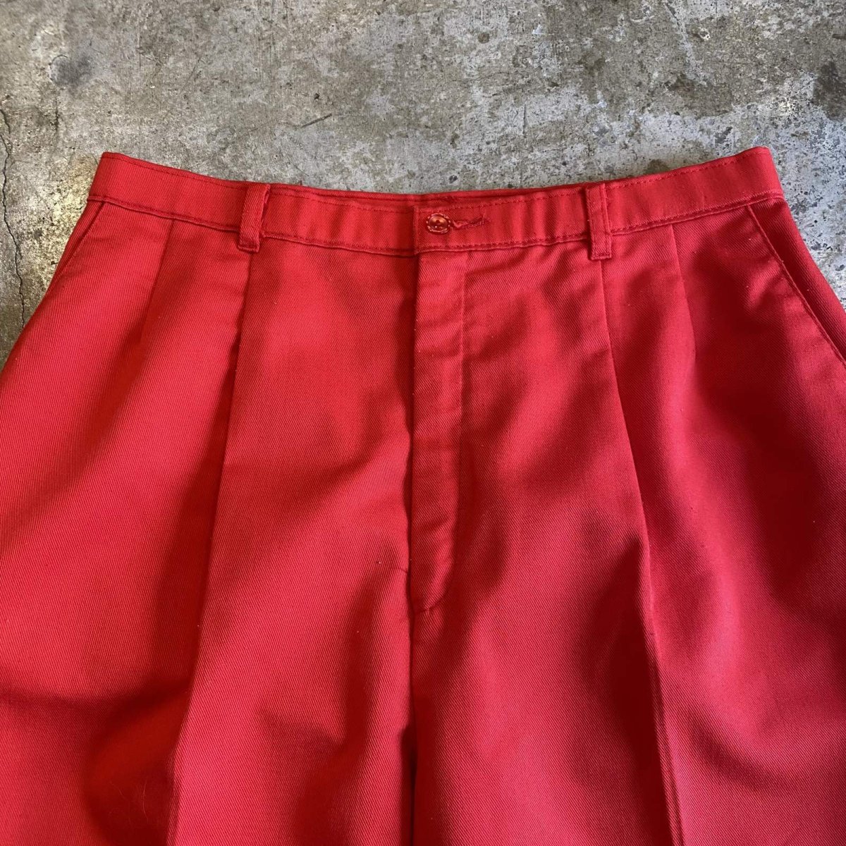 画像5: RED COLOR TUCK DESIGN TAPERED PANTS / W29 (5)