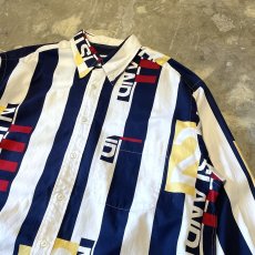 画像4: 90's【NAUTICA】ALL OVER STRIPE PATTERN L/S SHIRT / Mens L (4)