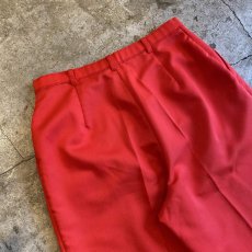 画像7: RED COLOR TUCK DESIGN TAPERED PANTS / W29 (7)