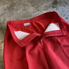 画像6: RED COLOR TUCK DESIGN TAPERED PANTS / W29 (6)