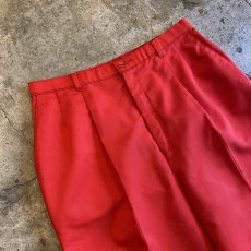 画像3: RED COLOR TUCK DESIGN TAPERED PANTS / W29 (3)