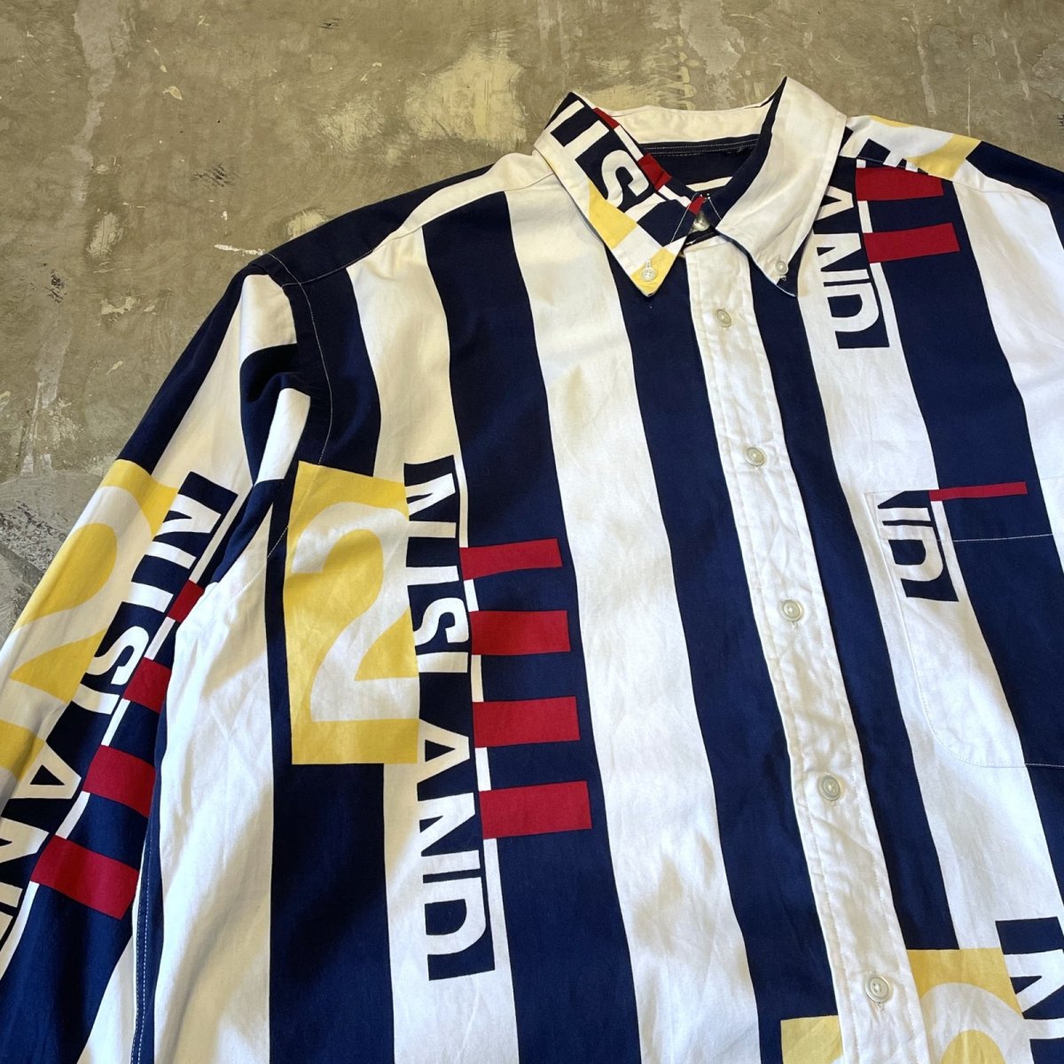 画像3: 90's【NAUTICA】ALL OVER STRIPE PATTERN L/S SHIRT / Mens L (3)