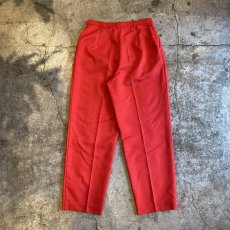 画像2: RED COLOR TUCK DESIGN TAPERED PANTS / W29 (2)