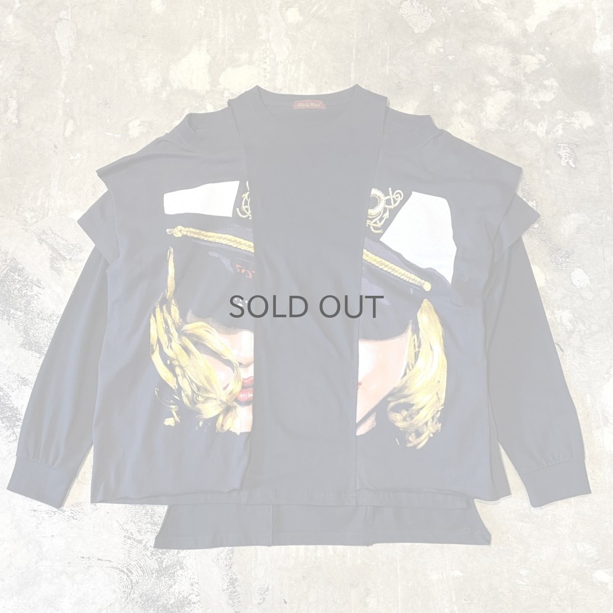 画像1: 【Wiz&Witch】"UNITED" SHOULDER OFF LAYERED L/S TEE / OS (1)