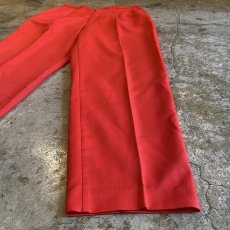 画像4: RED COLOR TUCK DESIGN TAPERED PANTS / W29 (4)
