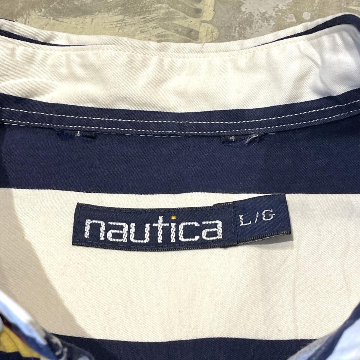 画像10: 90's【NAUTICA】ALL OVER STRIPE PATTERN L/S SHIRT / Mens L (10)
