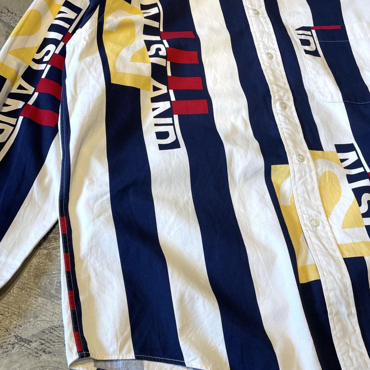 画像5: 90's【NAUTICA】ALL OVER STRIPE PATTERN L/S SHIRT / Mens L (5)