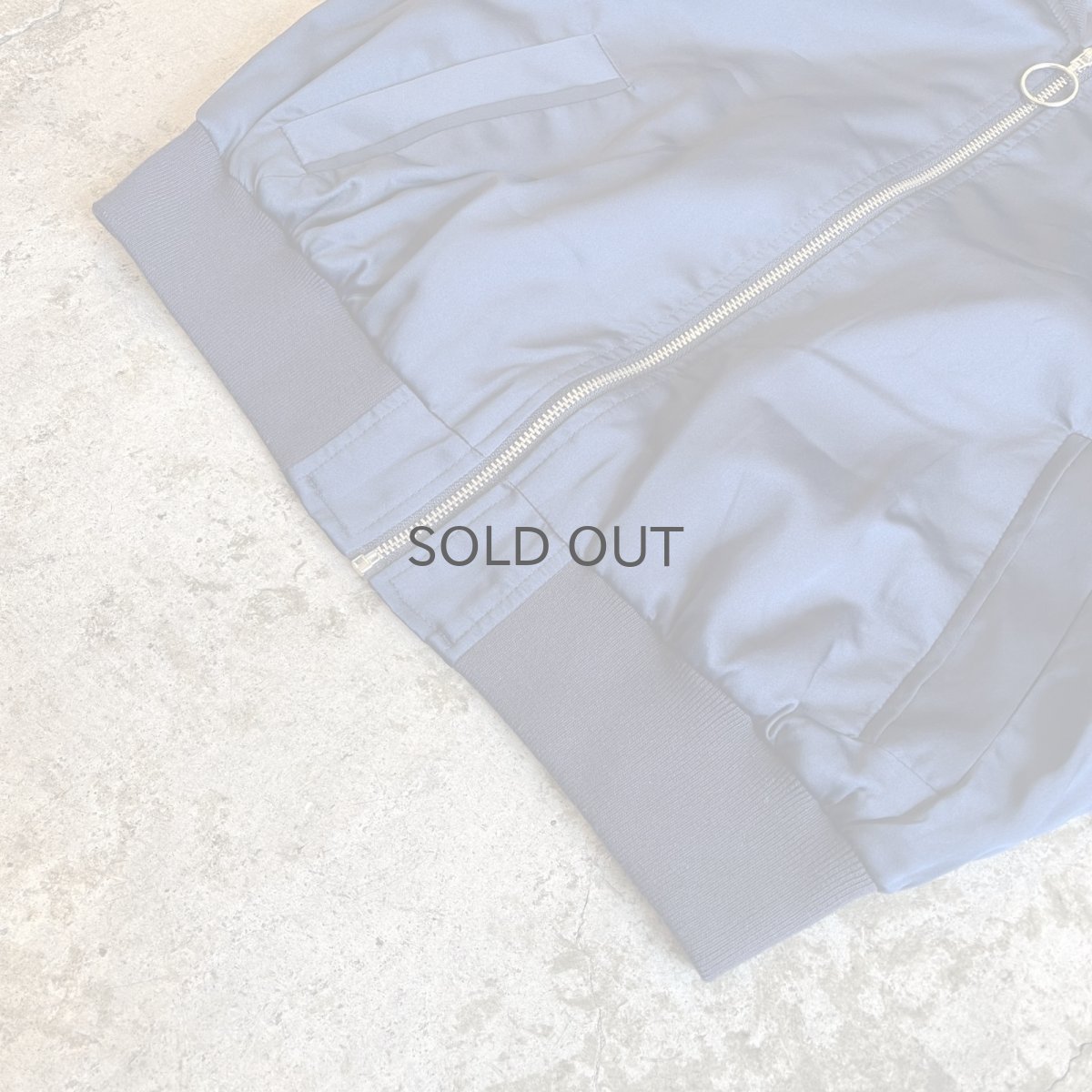 画像4: LUSTER NAVY COLOR RING ZIP UP DESIGN MA-1 JACKET / Ladies M  (4)