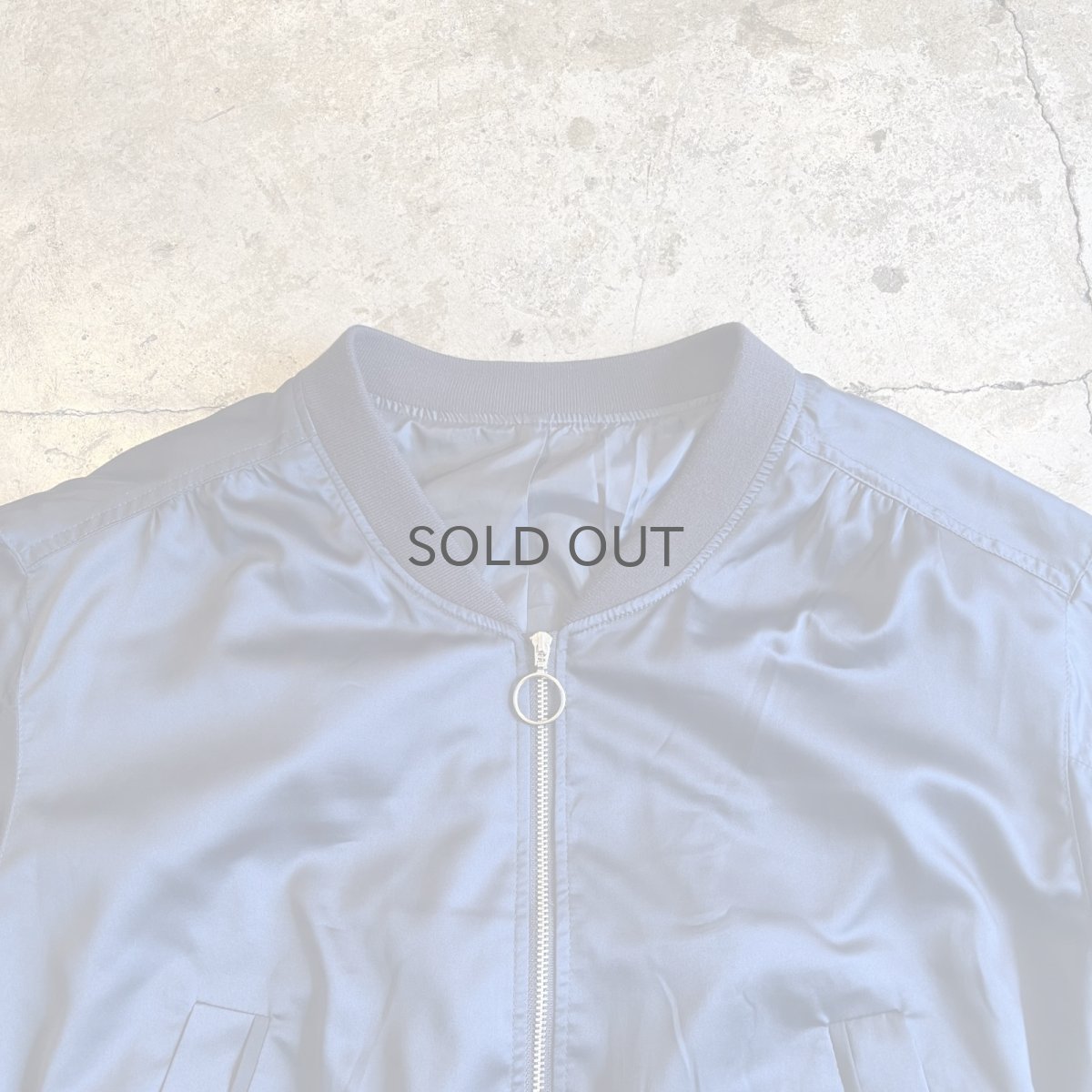 画像8: LUSTER NAVY COLOR RING ZIP UP DESIGN MA-1 JACKET / Ladies M  (8)