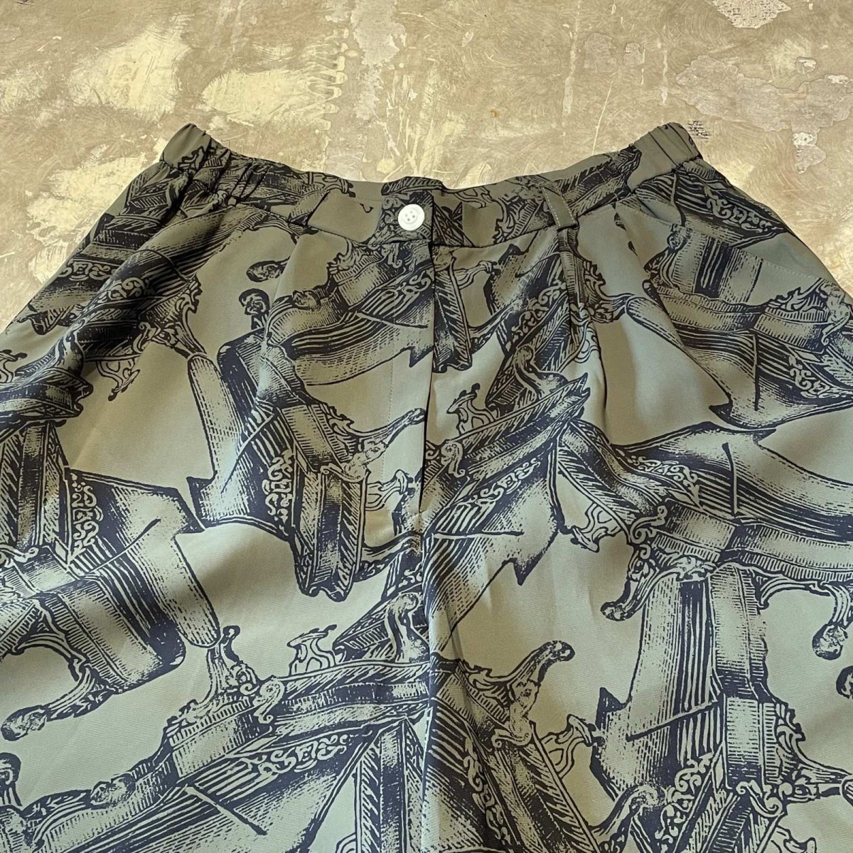 画像10: GRAND PIANO PATTERN CROPPED WIDE PANTS / W28~W33 (10)