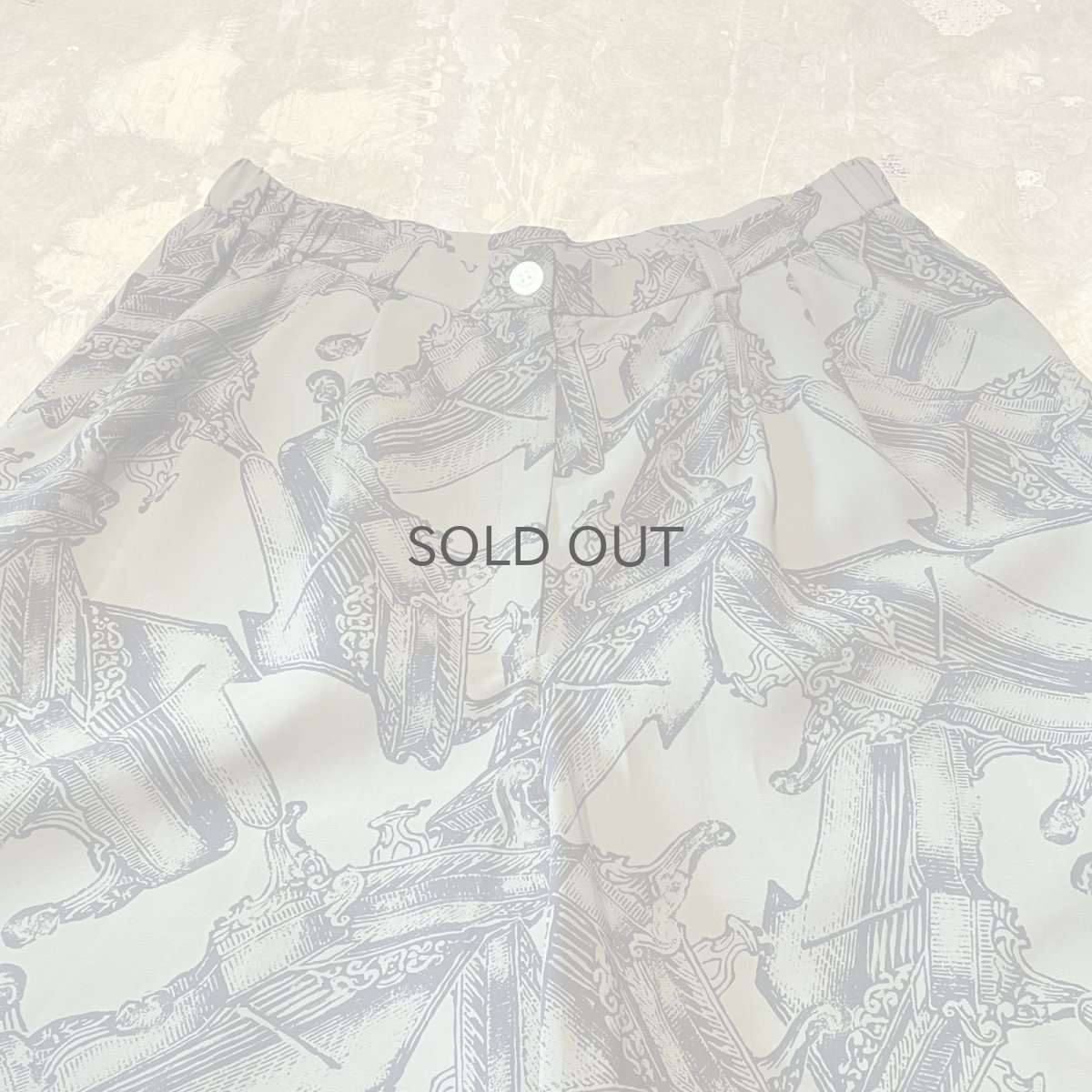 画像10: GRAND PIANO PATTERN CROPPED WIDE PANTS / W28~W33 (10)