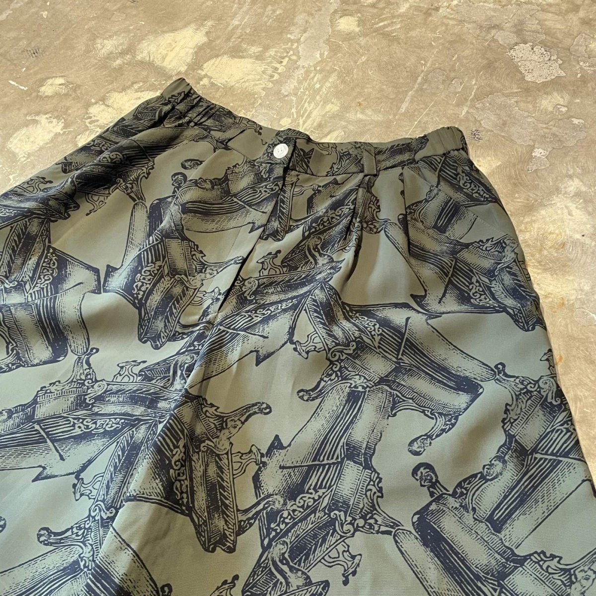画像4: GRAND PIANO PATTERN CROPPED WIDE PANTS / W28~W33 (4)