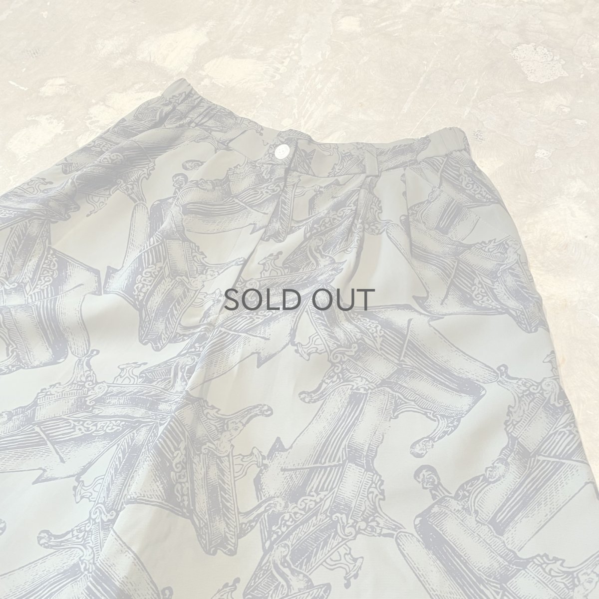 画像4: GRAND PIANO PATTERN CROPPED WIDE PANTS / W28~W33 (4)