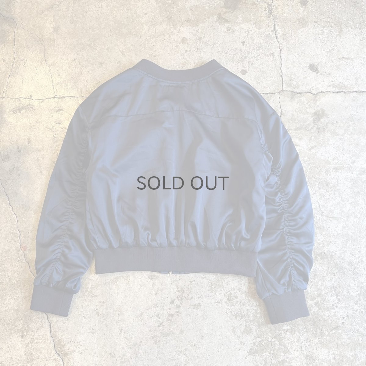 画像2: LUSTER NAVY COLOR RING ZIP UP DESIGN MA-1 JACKET / Ladies M  (2)