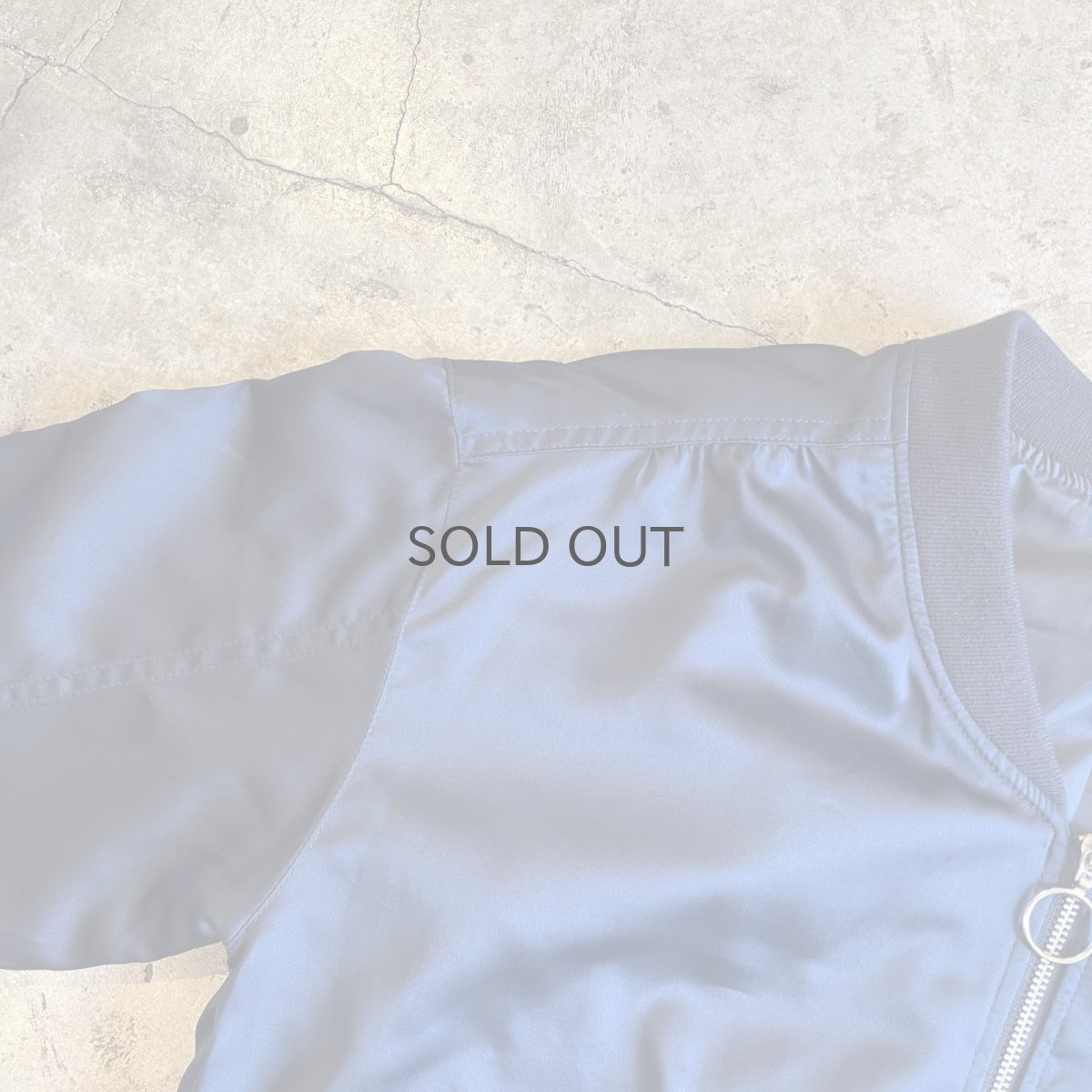 画像9: LUSTER NAVY COLOR RING ZIP UP DESIGN MA-1 JACKET / Ladies M  (9)