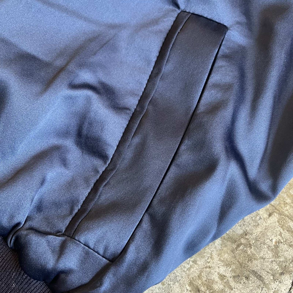 画像5: LUSTER NAVY COLOR RING ZIP UP DESIGN MA-1 JACKET / Ladies M  (5)