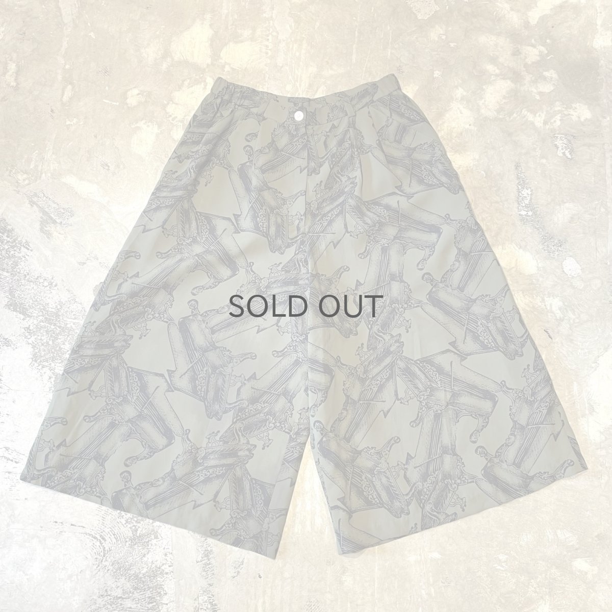 画像1: GRAND PIANO PATTERN CROPPED WIDE PANTS / W28~W33 (1)