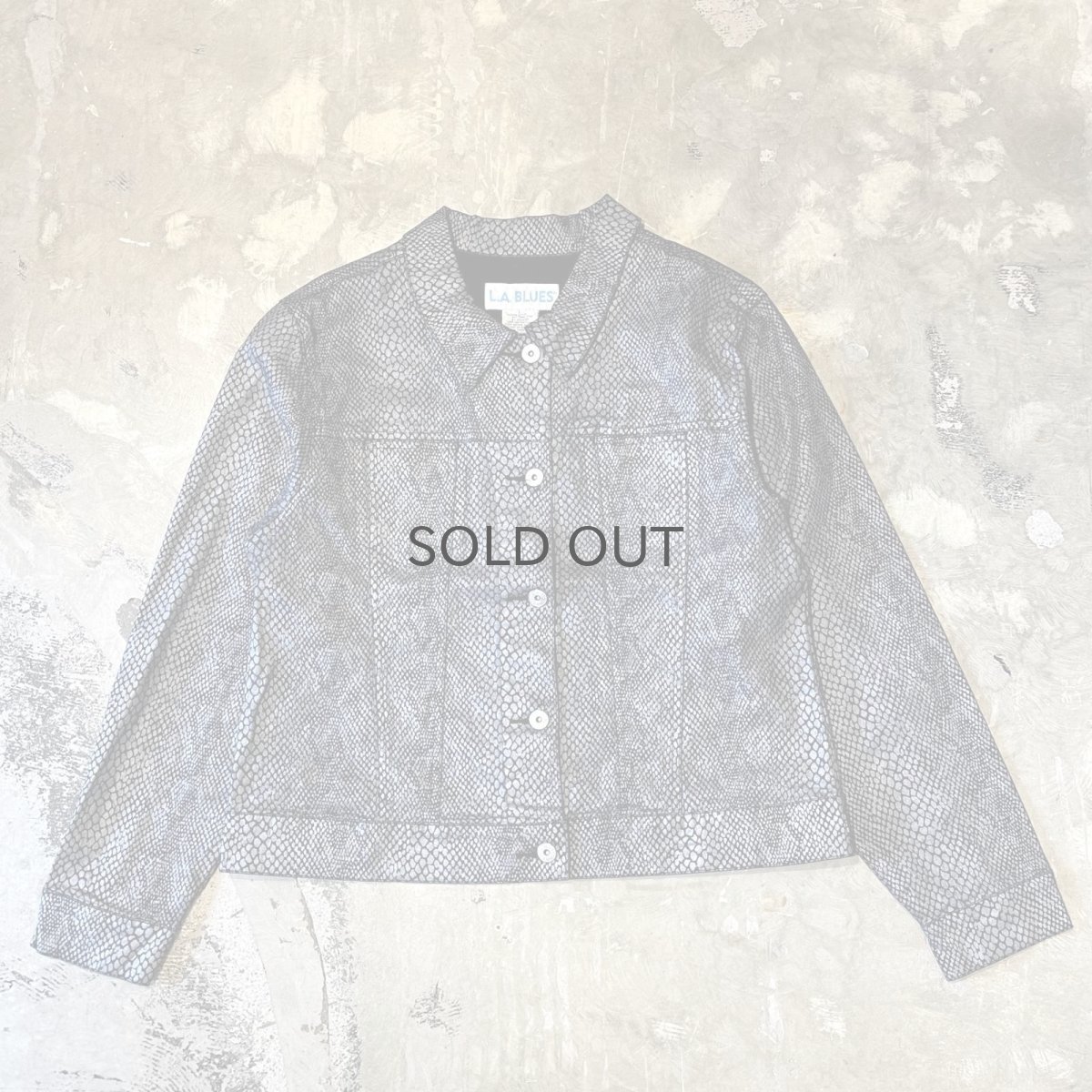 画像1: ALL OVER PYTHON PATTERN JACKET / Mens L(M) (1)