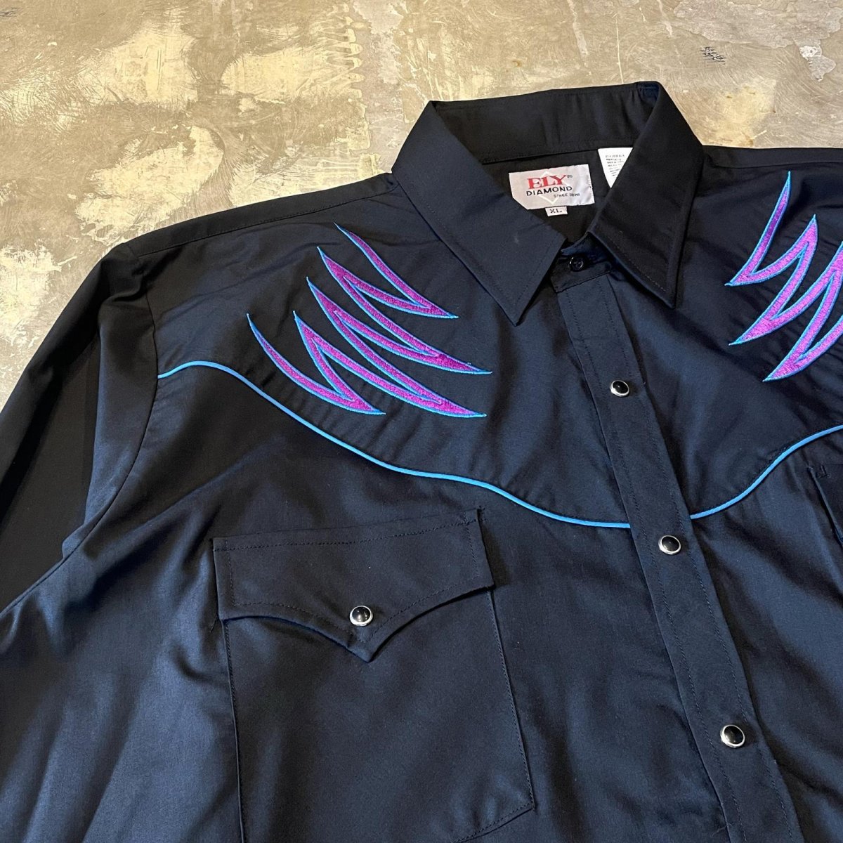 画像3: YORK COLOR EMBROIDERY WESTERN L/S SHIRT / Mens XL (3)