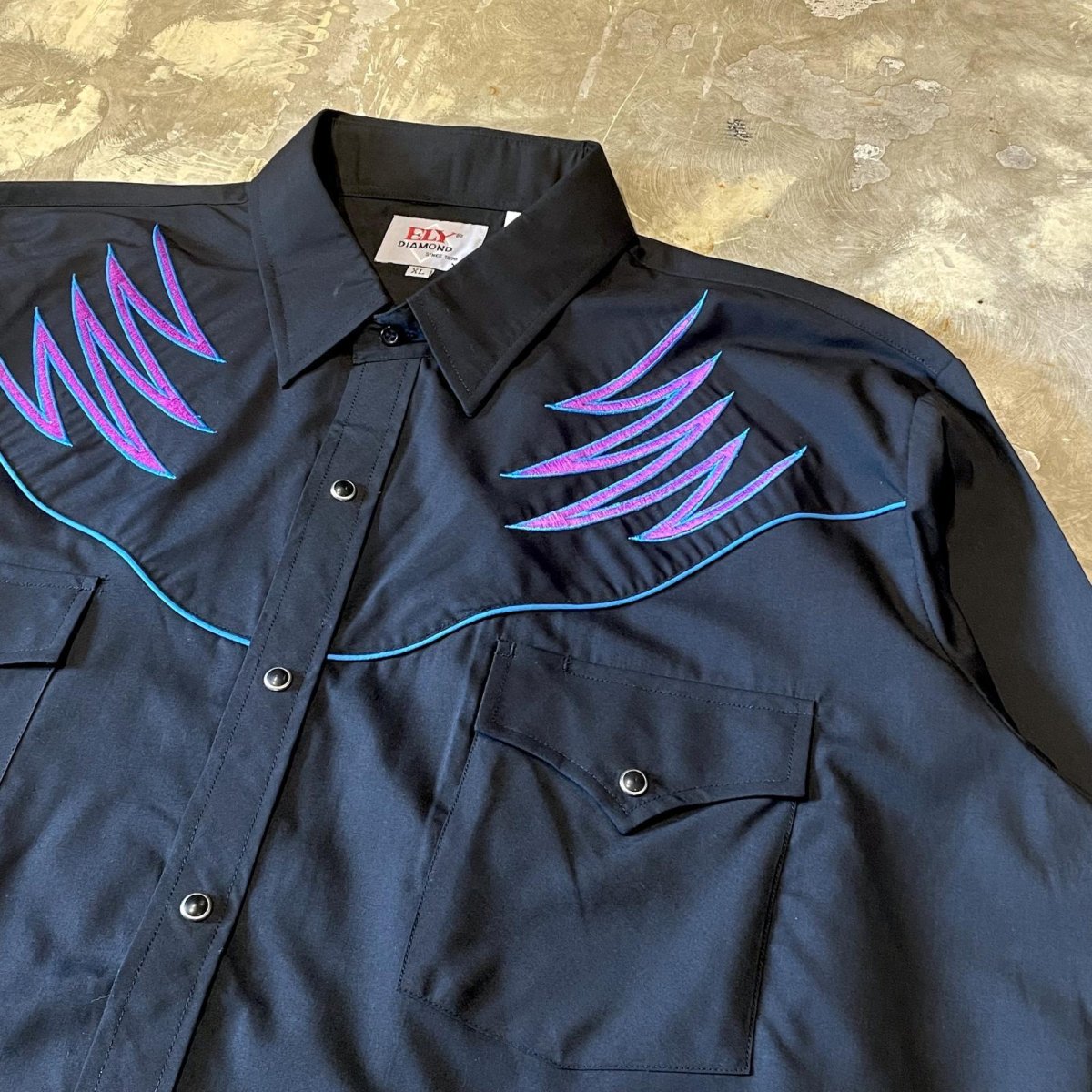 画像4: YORK COLOR EMBROIDERY WESTERN L/S SHIRT / Mens XL (4)