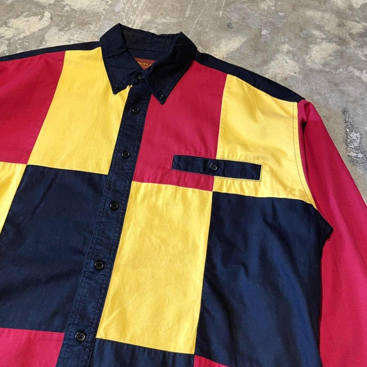 画像4: "RUSTLER" COLOR SWITCHED COTTON L/S SHIRT / Mens L (4)