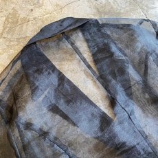 画像8: BLACK COLOR SHEER DESIGN SHORT JACKET / Ladies M (8)